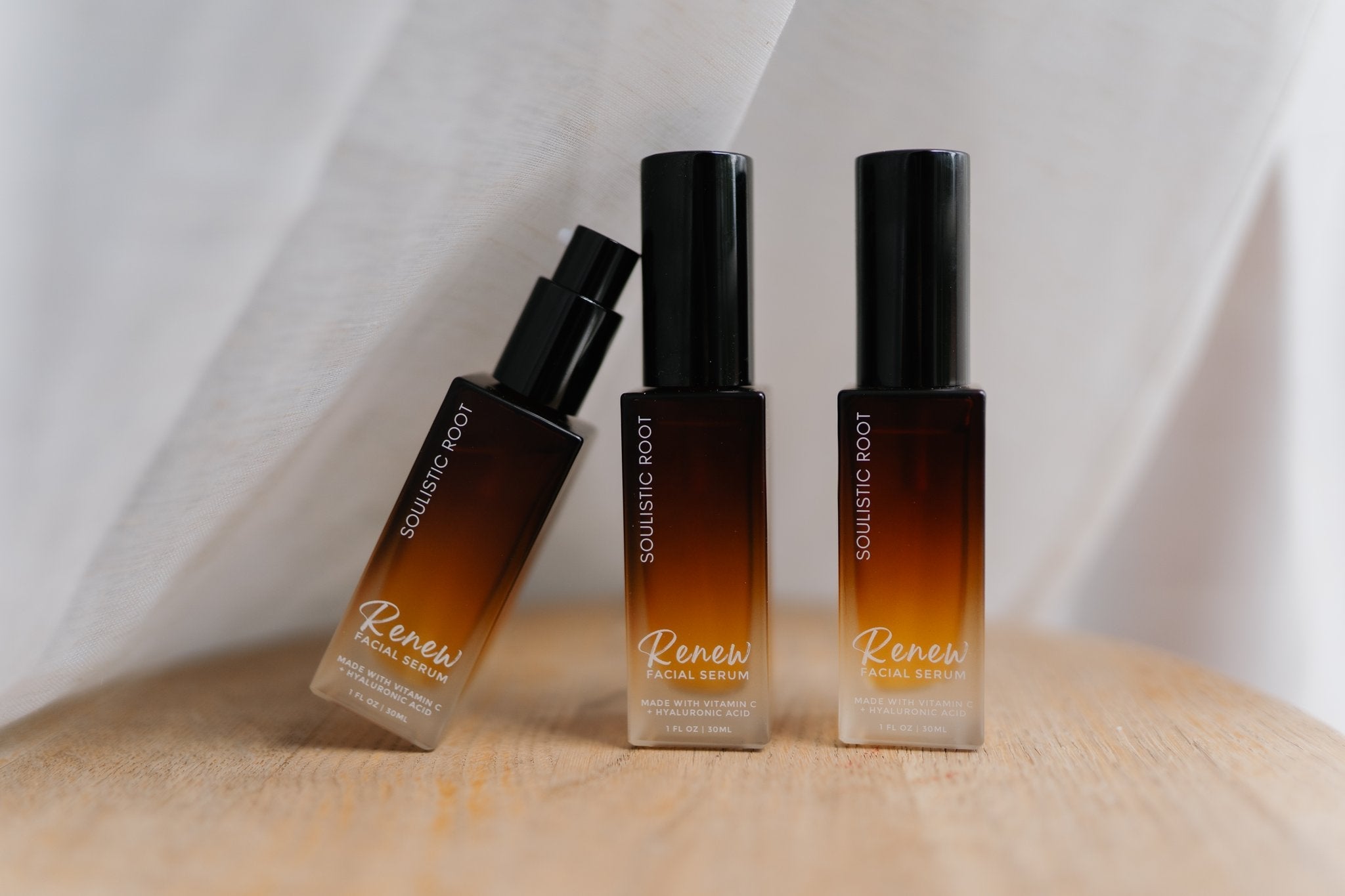 Renew Facial Serum – Hydrating Vitamin C + Hyaluronic Acid Skincare