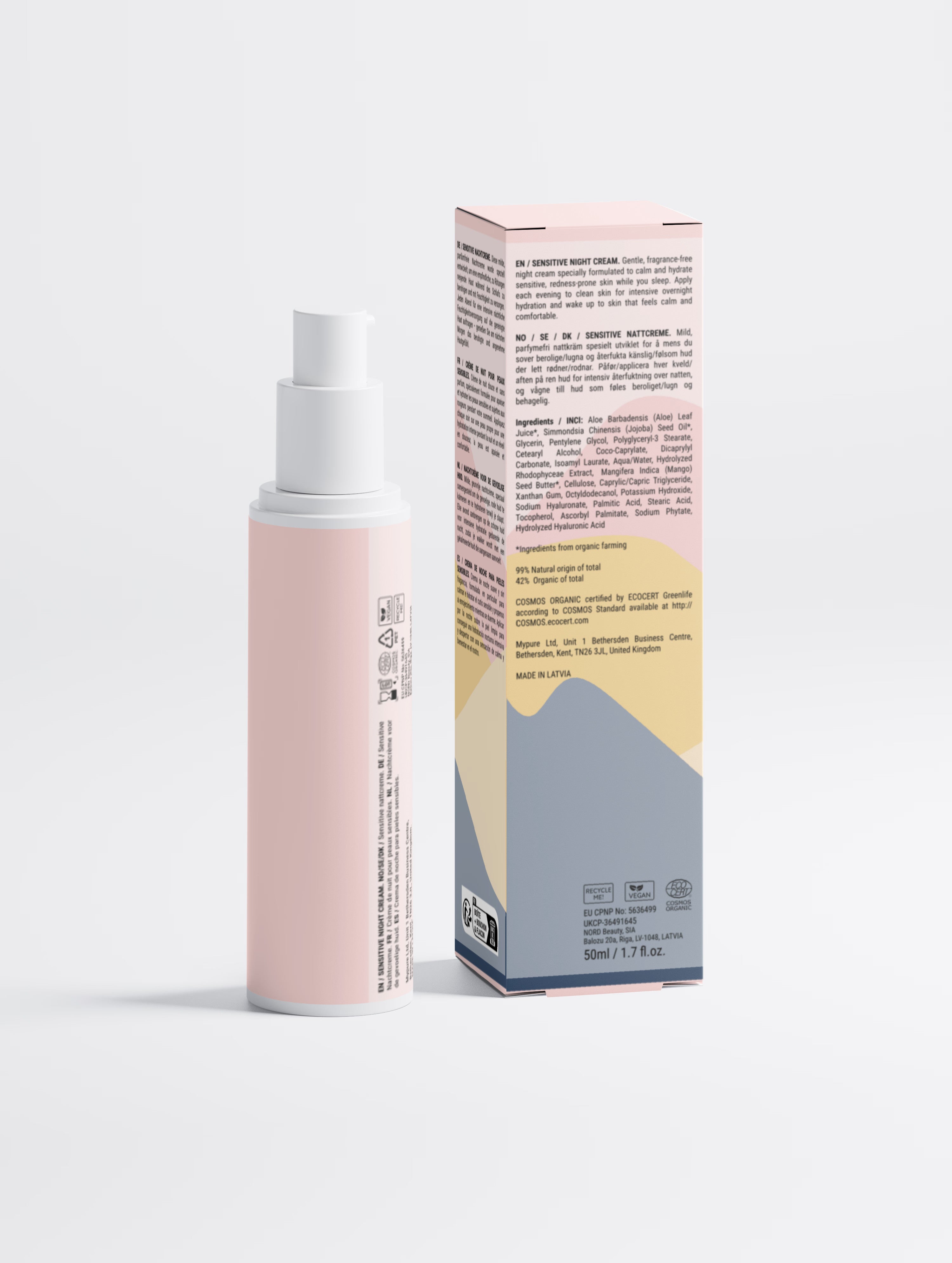 Sensitive Skin Overnight Cream, Fragrance Free